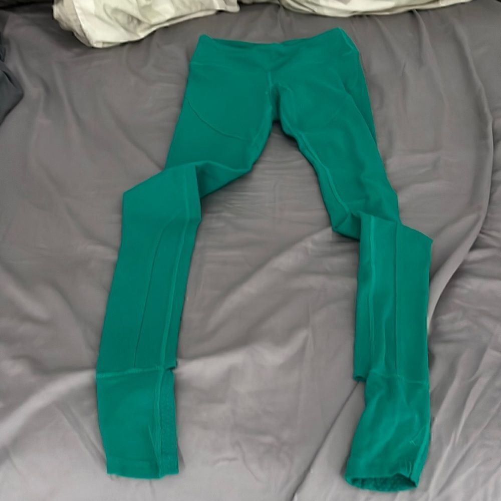 Splits 59 green leggings with sticky stirrups XS